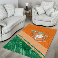Ivory Coast Rugby Custom Area Rug Allez Les Elephants