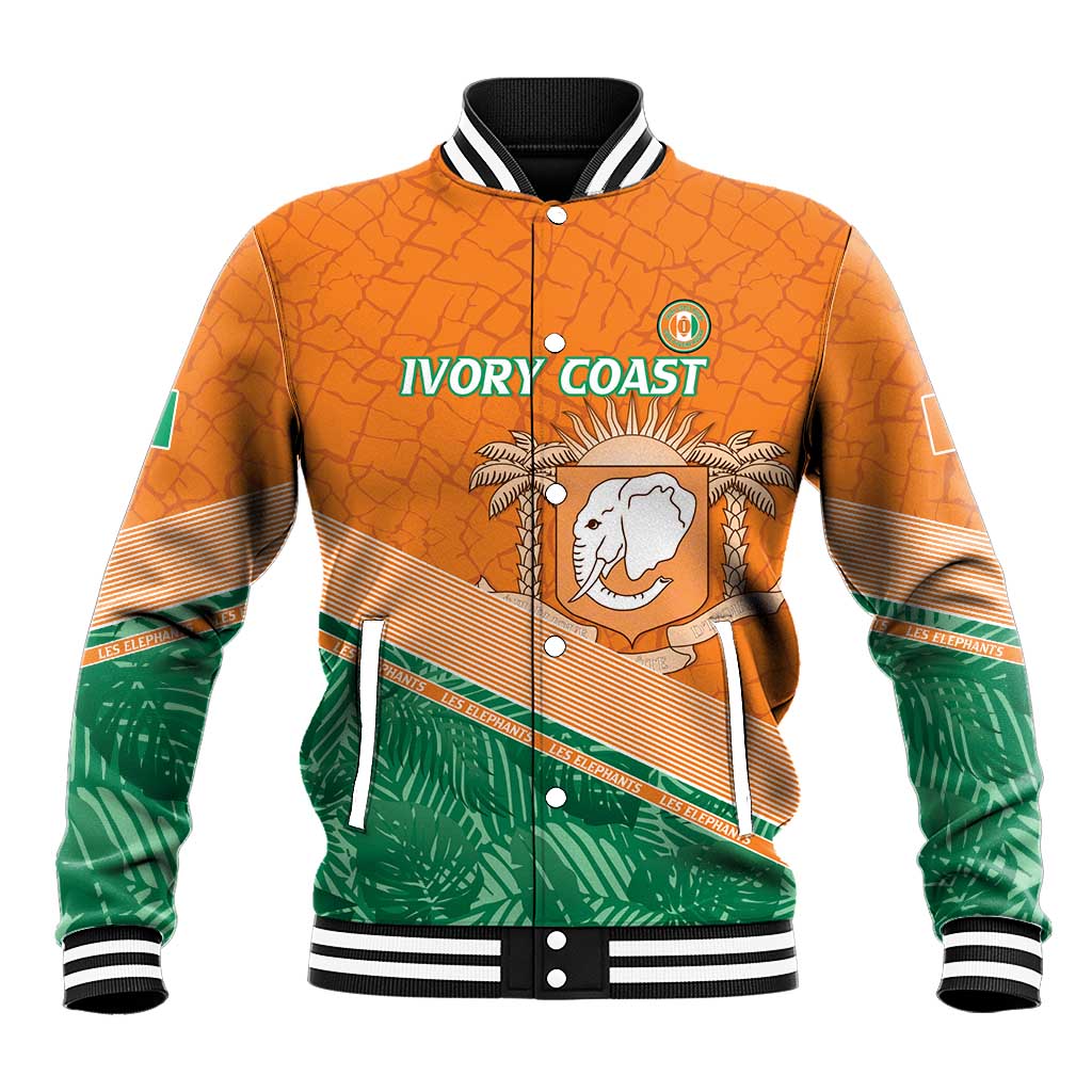 Ivory Coast Rugby Custom Baseball Jacket Allez Les Elephants