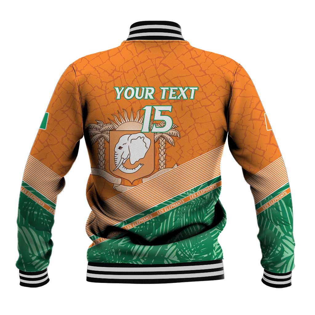 Ivory Coast Rugby Custom Baseball Jacket Allez Les Elephants