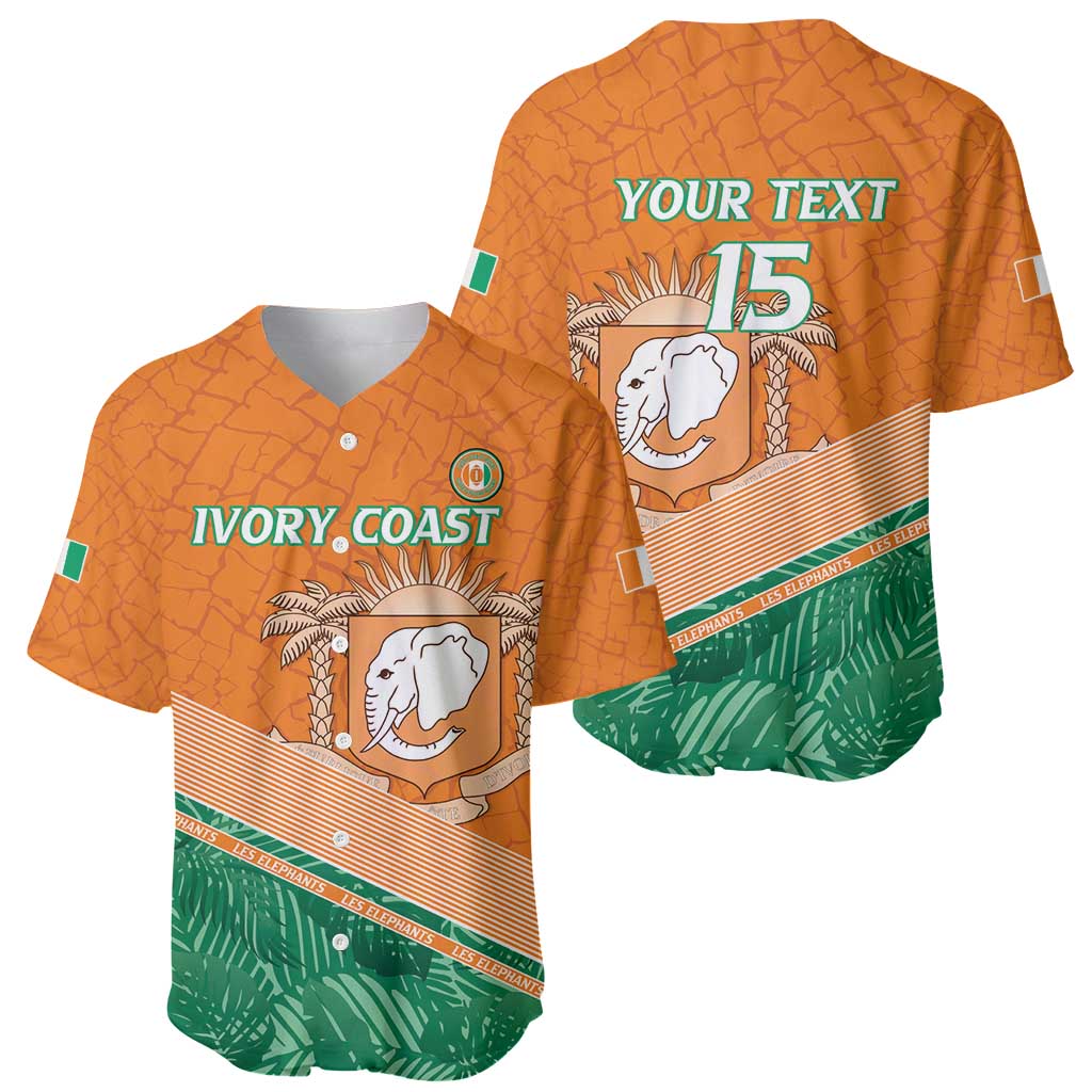 Ivory Coast Rugby Custom Baseball Jersey Allez Les Elephants