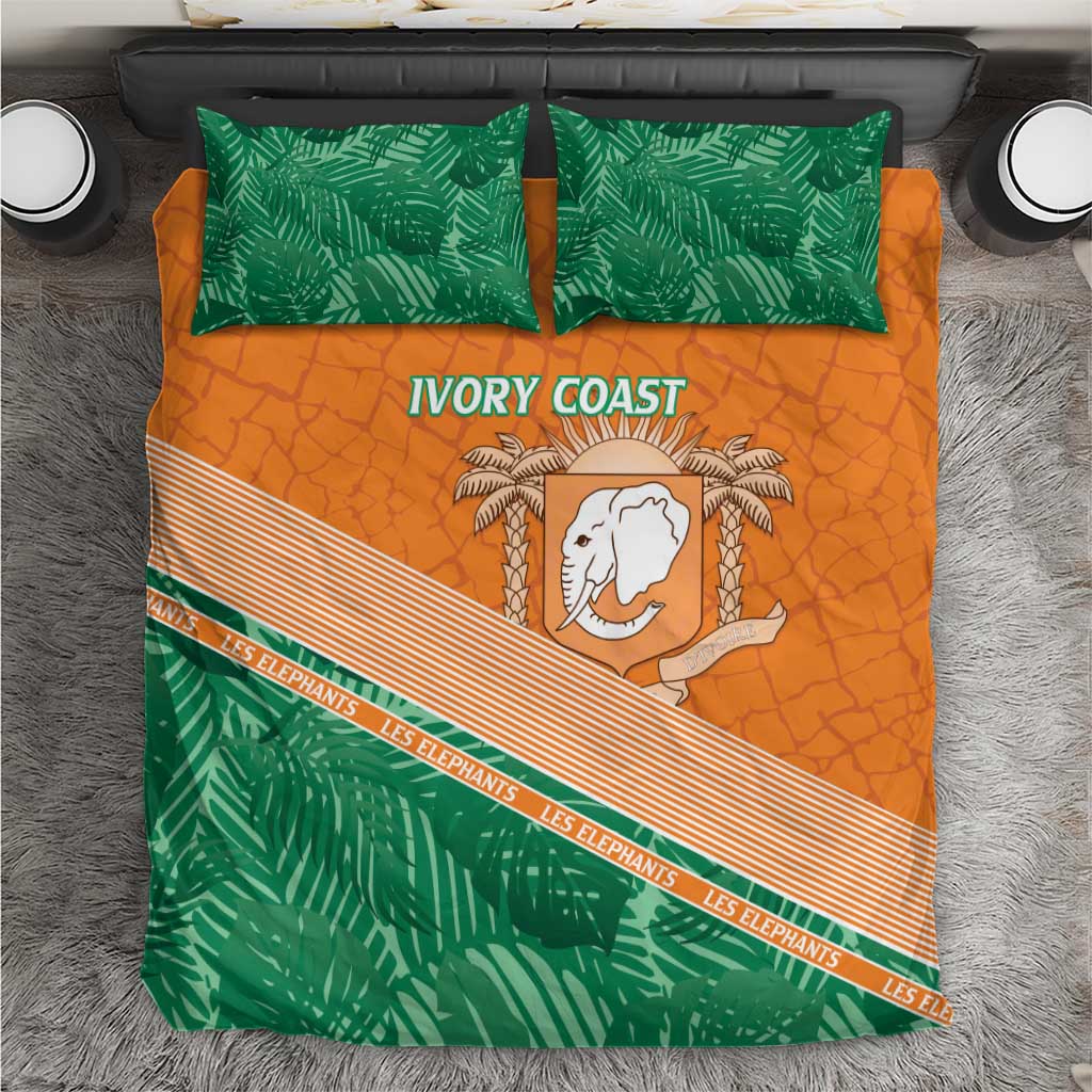 Ivory Coast Rugby Custom Bedding Set Allez Les Elephants
