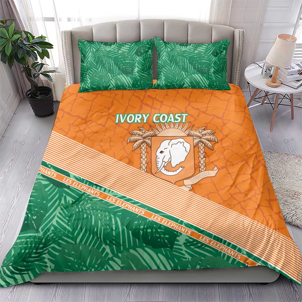 Ivory Coast Rugby Custom Bedding Set Allez Les Elephants