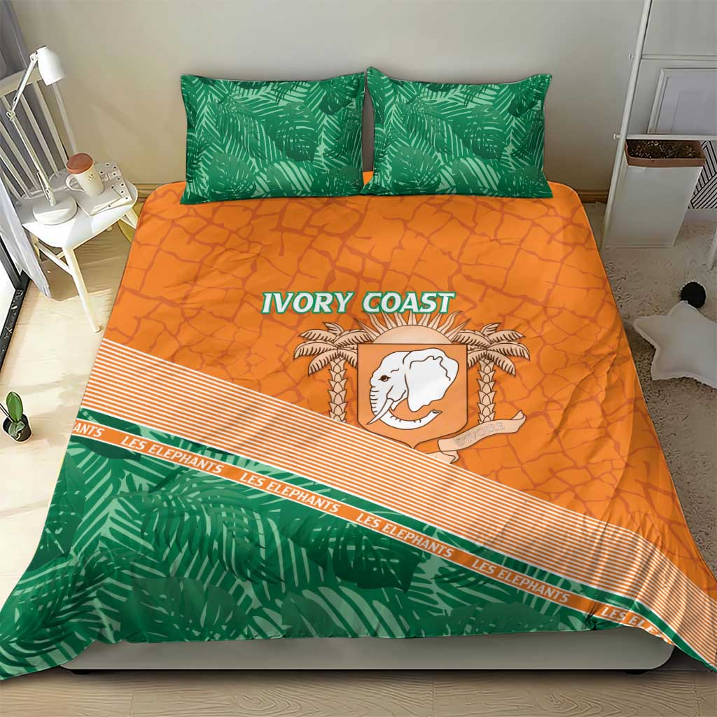 Ivory Coast Rugby Custom Bedding Set Allez Les Elephants