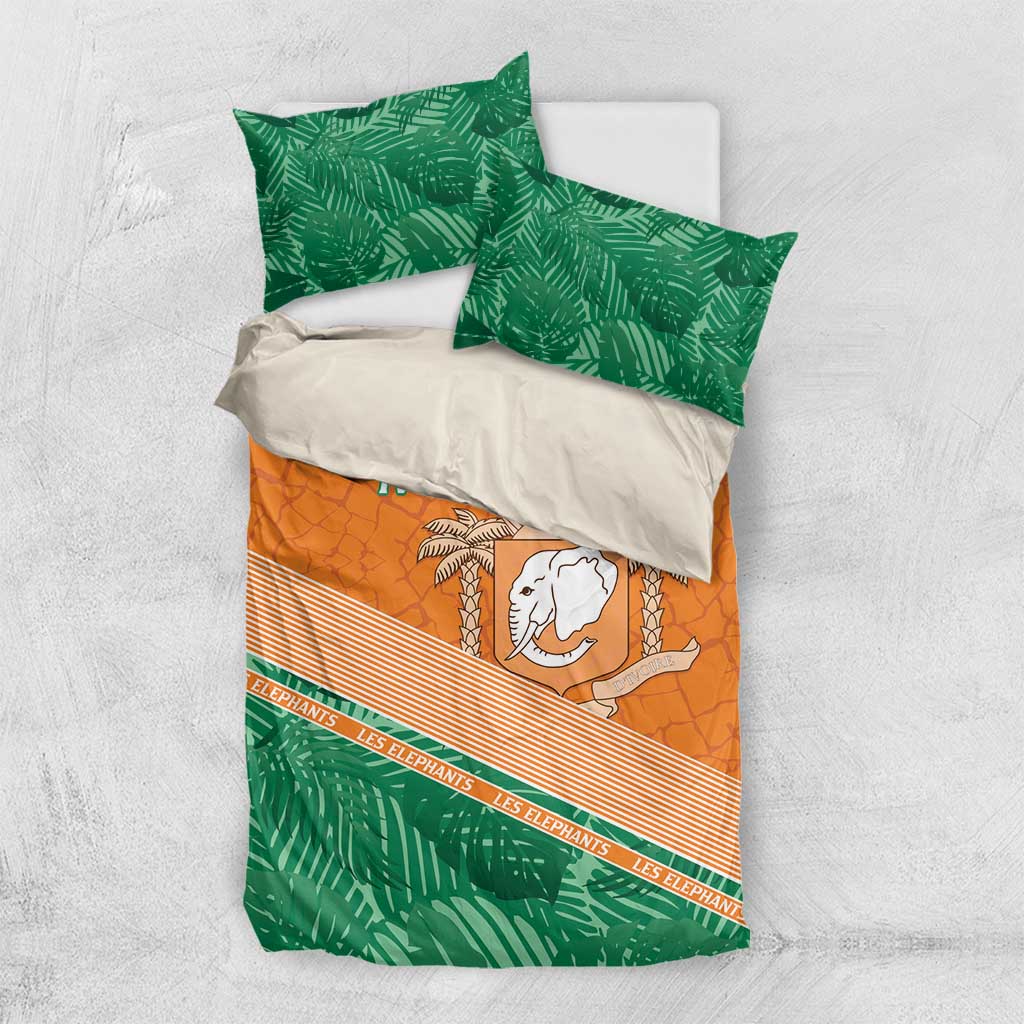 Ivory Coast Rugby Custom Bedding Set Allez Les Elephants
