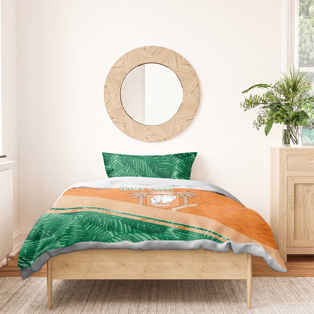 Ivory Coast Rugby Custom Bedding Set Allez Les Elephants