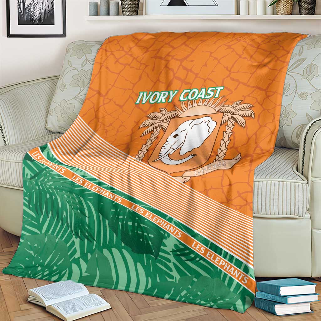 Ivory Coast Rugby Custom Blanket Allez Les Elephants