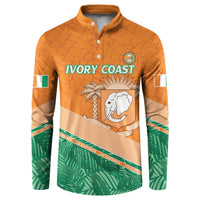 Ivory Coast Rugby Custom Button Sweatshirt Allez Les Elephants
