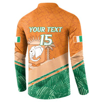 Ivory Coast Rugby Custom Button Sweatshirt Allez Les Elephants