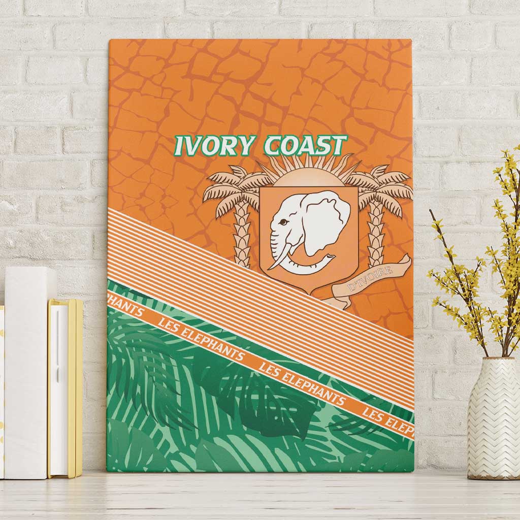Ivory Coast Rugby Custom Canvas Wall Art Allez Les Elephants