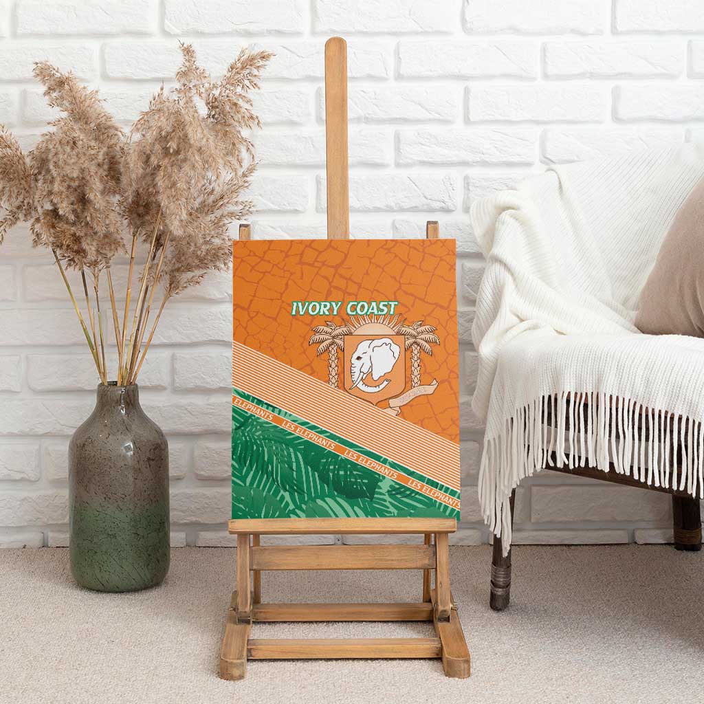 Ivory Coast Rugby Custom Canvas Wall Art Allez Les Elephants
