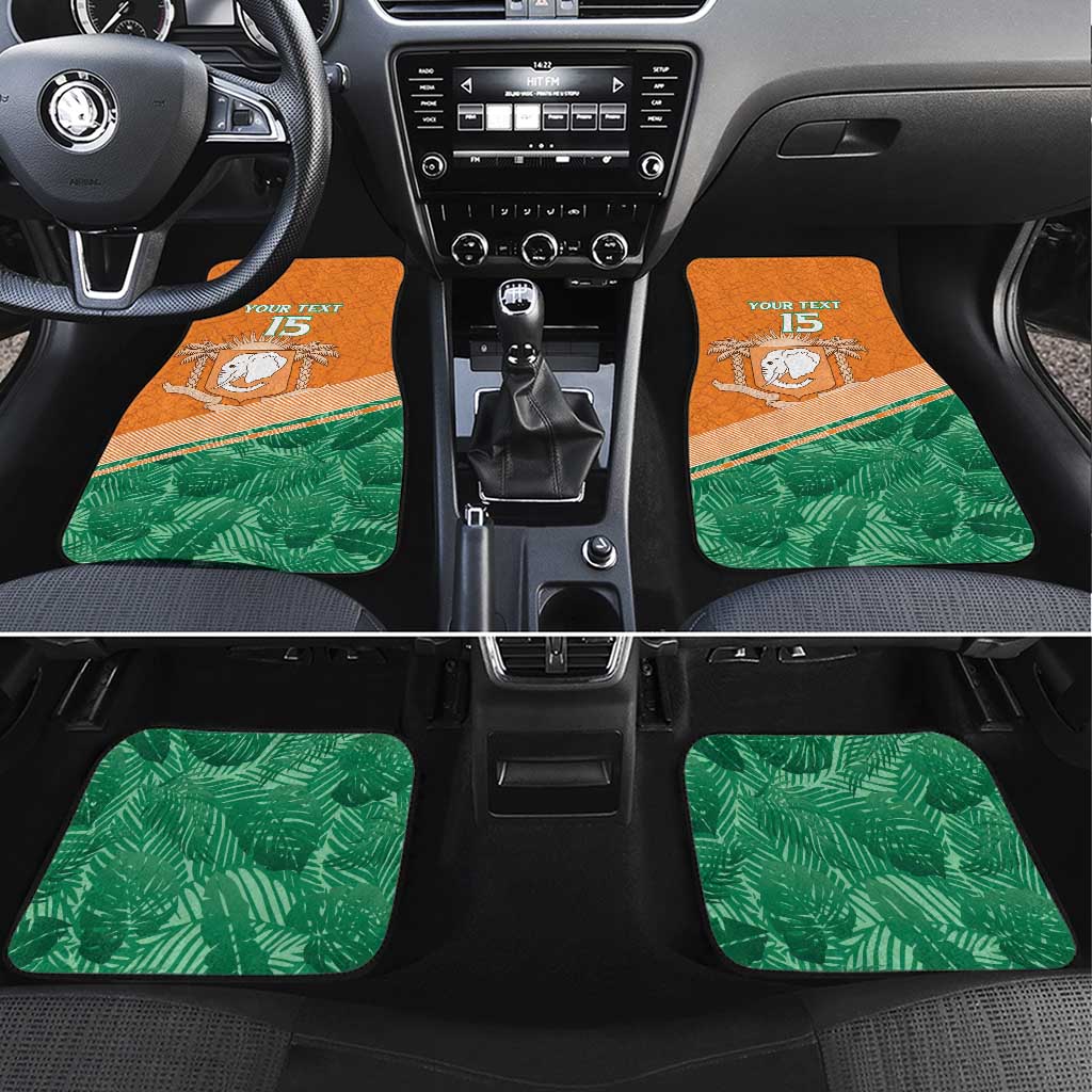 Ivory Coast Rugby Custom Car Mats Allez Les Elephants