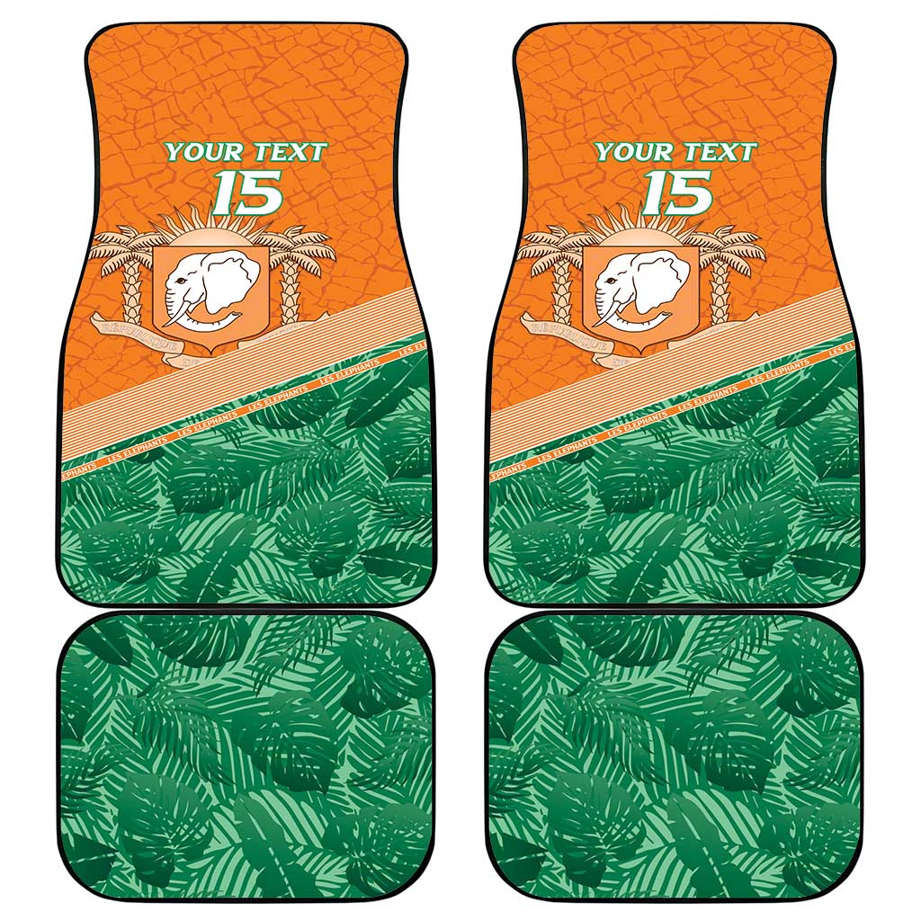 Ivory Coast Rugby Custom Car Mats Allez Les Elephants