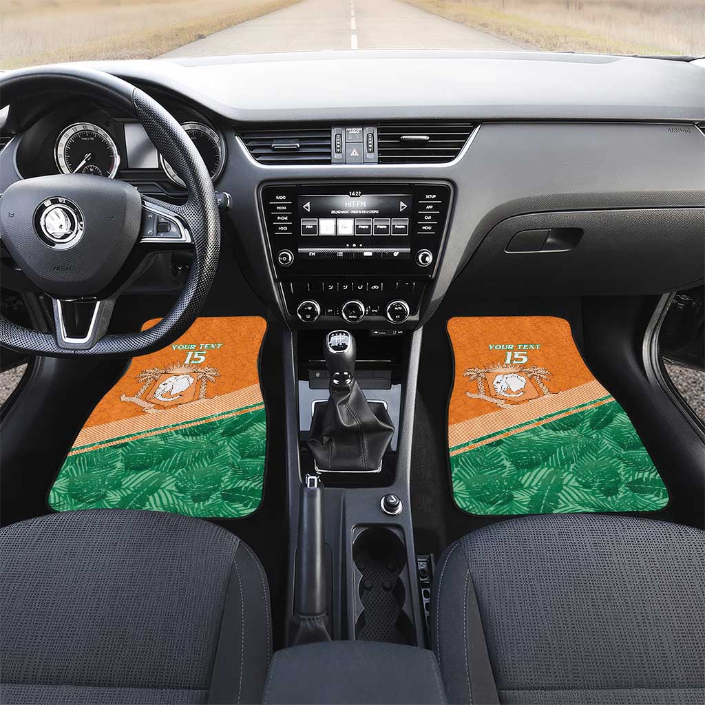 Ivory Coast Rugby Custom Car Mats Allez Les Elephants