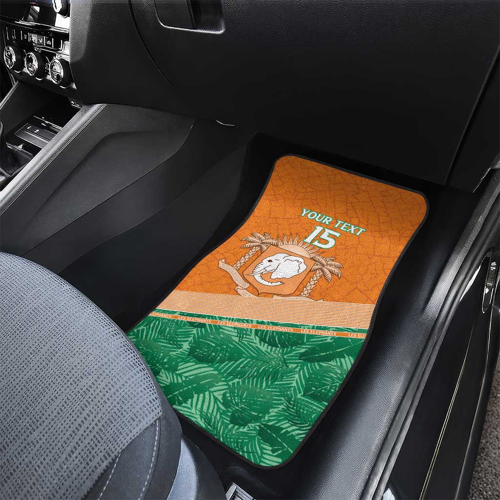 Ivory Coast Rugby Custom Car Mats Allez Les Elephants