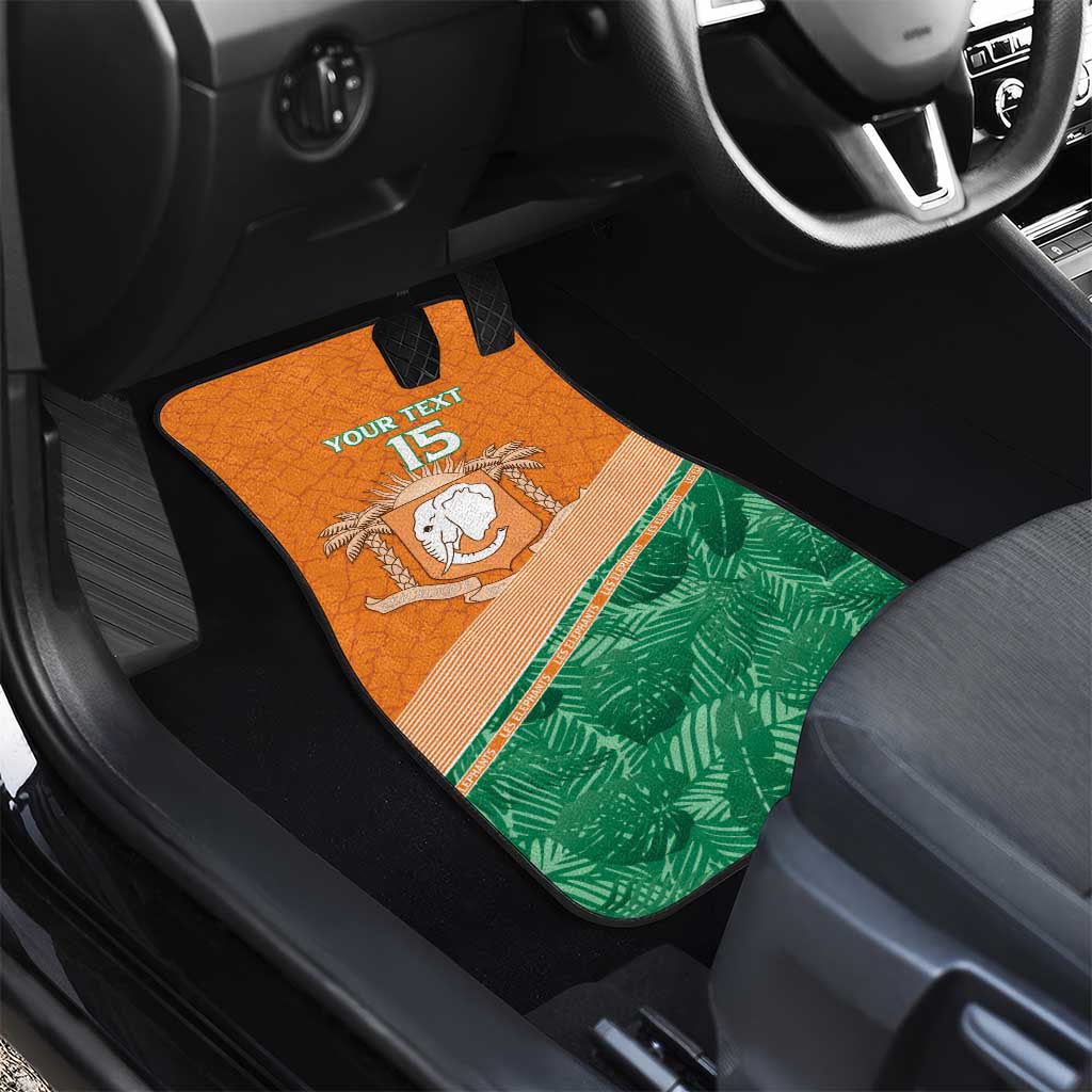 Ivory Coast Rugby Custom Car Mats Allez Les Elephants