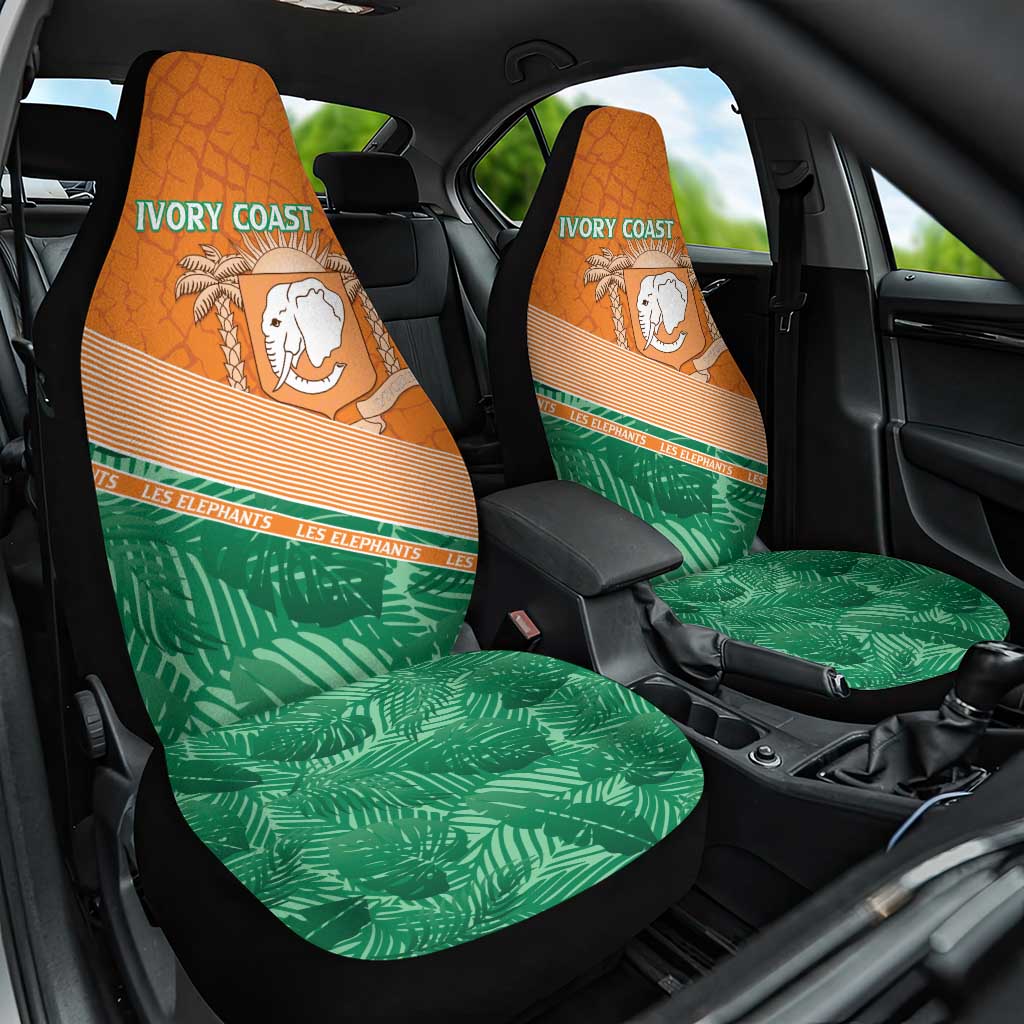 Ivory Coast Rugby Custom Car Seat Cover Allez Les Elephants