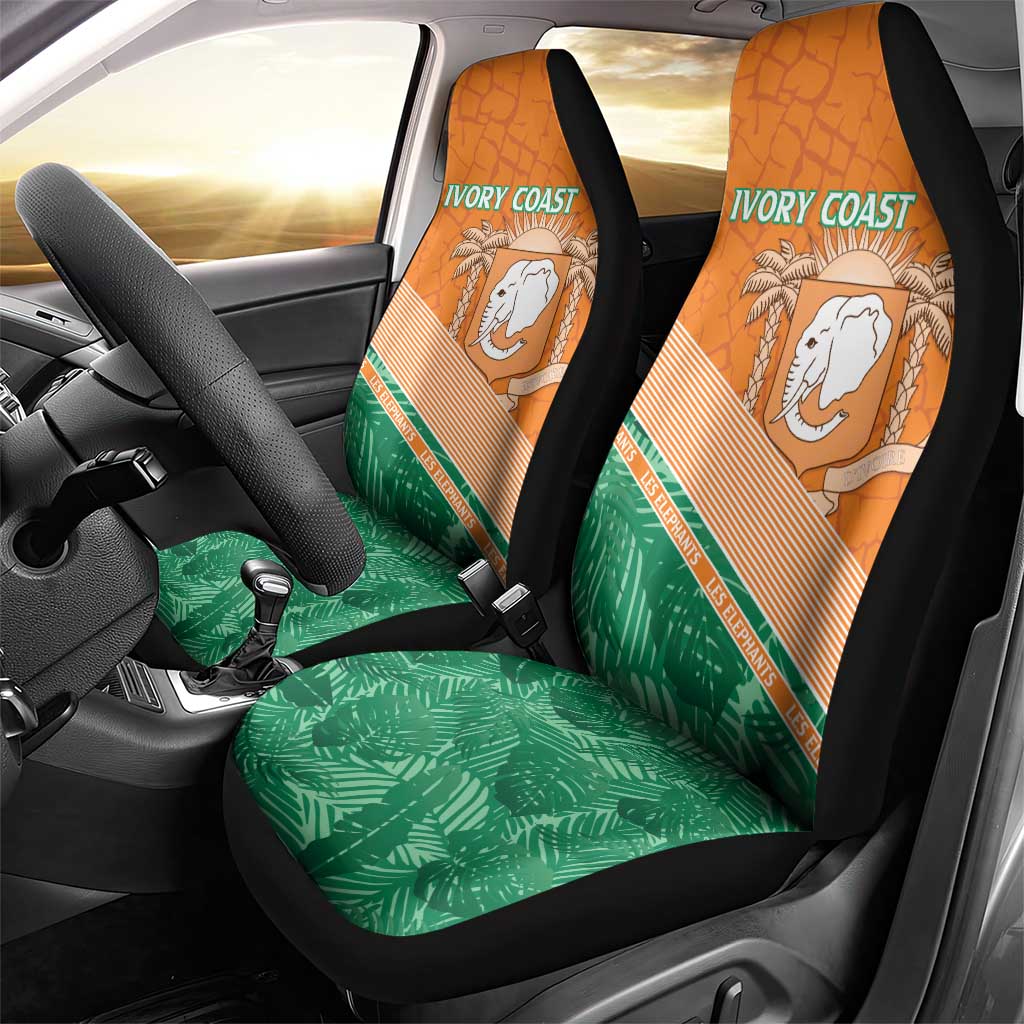 Ivory Coast Rugby Custom Car Seat Cover Allez Les Elephants
