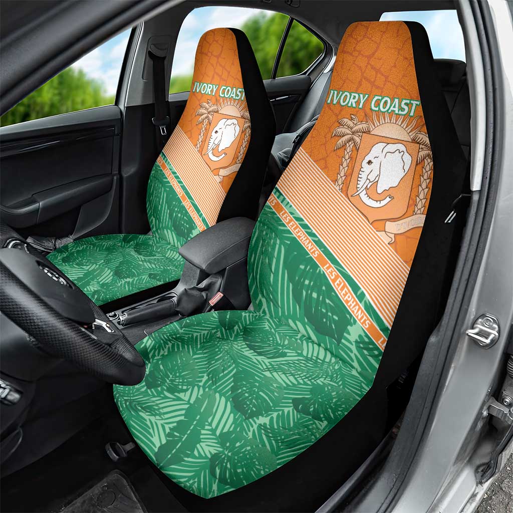 Ivory Coast Rugby Custom Car Seat Cover Allez Les Elephants