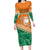 Ivory Coast Rugby Custom Family Matching Long Sleeve Bodycon Dress and Hawaiian Shirt Allez Les Elephants