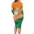 Ivory Coast Rugby Custom Family Matching Long Sleeve Bodycon Dress and Hawaiian Shirt Allez Les Elephants