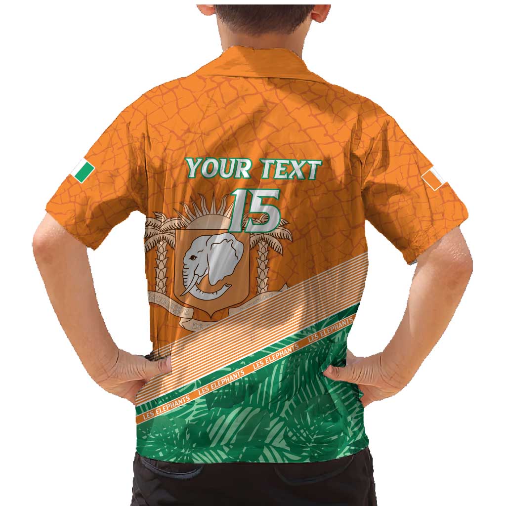 Ivory Coast Rugby Custom Family Matching Mermaid Dress and Hawaiian Shirt Allez Les Elephants