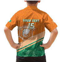 Ivory Coast Rugby Custom Family Matching Mermaid Dress and Hawaiian Shirt Allez Les Elephants