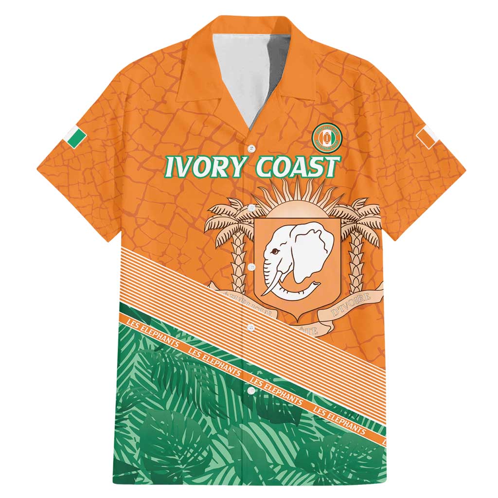 Ivory Coast Rugby Custom Family Matching Mermaid Dress and Hawaiian Shirt Allez Les Elephants