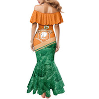 Ivory Coast Rugby Custom Family Matching Mermaid Dress and Hawaiian Shirt Allez Les Elephants