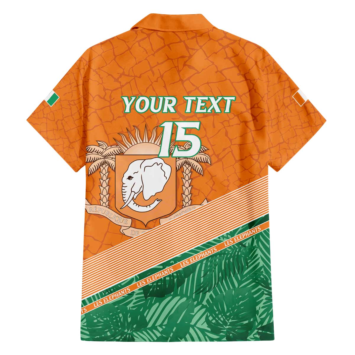 Ivory Coast Rugby Custom Family Matching Off The Shoulder Long Sleeve Dress and Hawaiian Shirt Allez Les Elephants