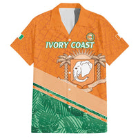 Ivory Coast Rugby Custom Family Matching Off Shoulder Maxi Dress and Hawaiian Shirt Allez Les Elephants