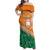 Ivory Coast Rugby Custom Family Matching Off Shoulder Maxi Dress and Hawaiian Shirt Allez Les Elephants