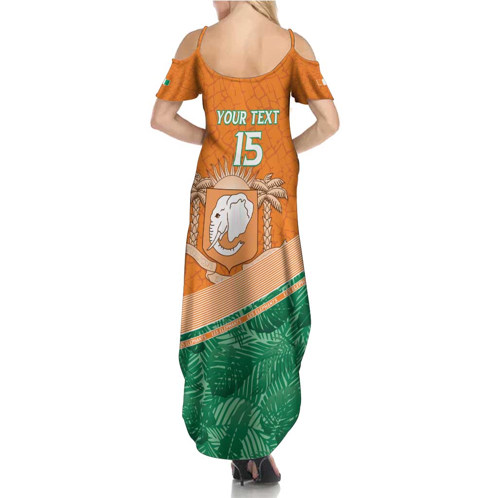 Ivory Coast Rugby Custom Family Matching Summer Maxi Dress and Hawaiian Shirt Allez Les Elephants