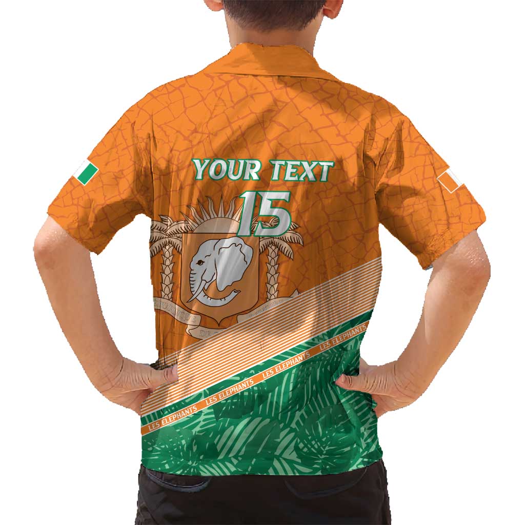 Ivory Coast Rugby Custom Family Matching Tank Maxi Dress and Hawaiian Shirt Allez Les Elephants