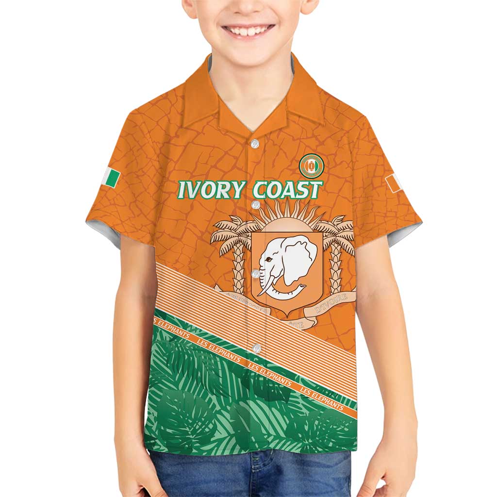 Ivory Coast Rugby Custom Family Matching Tank Maxi Dress and Hawaiian Shirt Allez Les Elephants