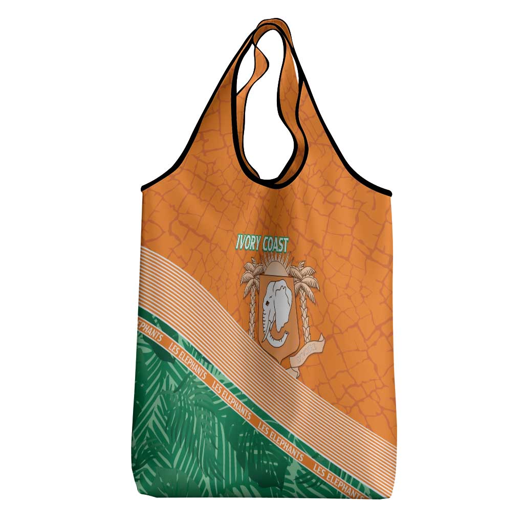 Ivory Coast Rugby Custom Grocery Bag Allez Les Elephants
