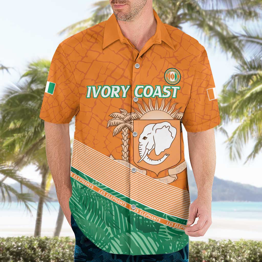 Ivory Coast Rugby Custom Hawaiian Shirt Allez Les Elephants