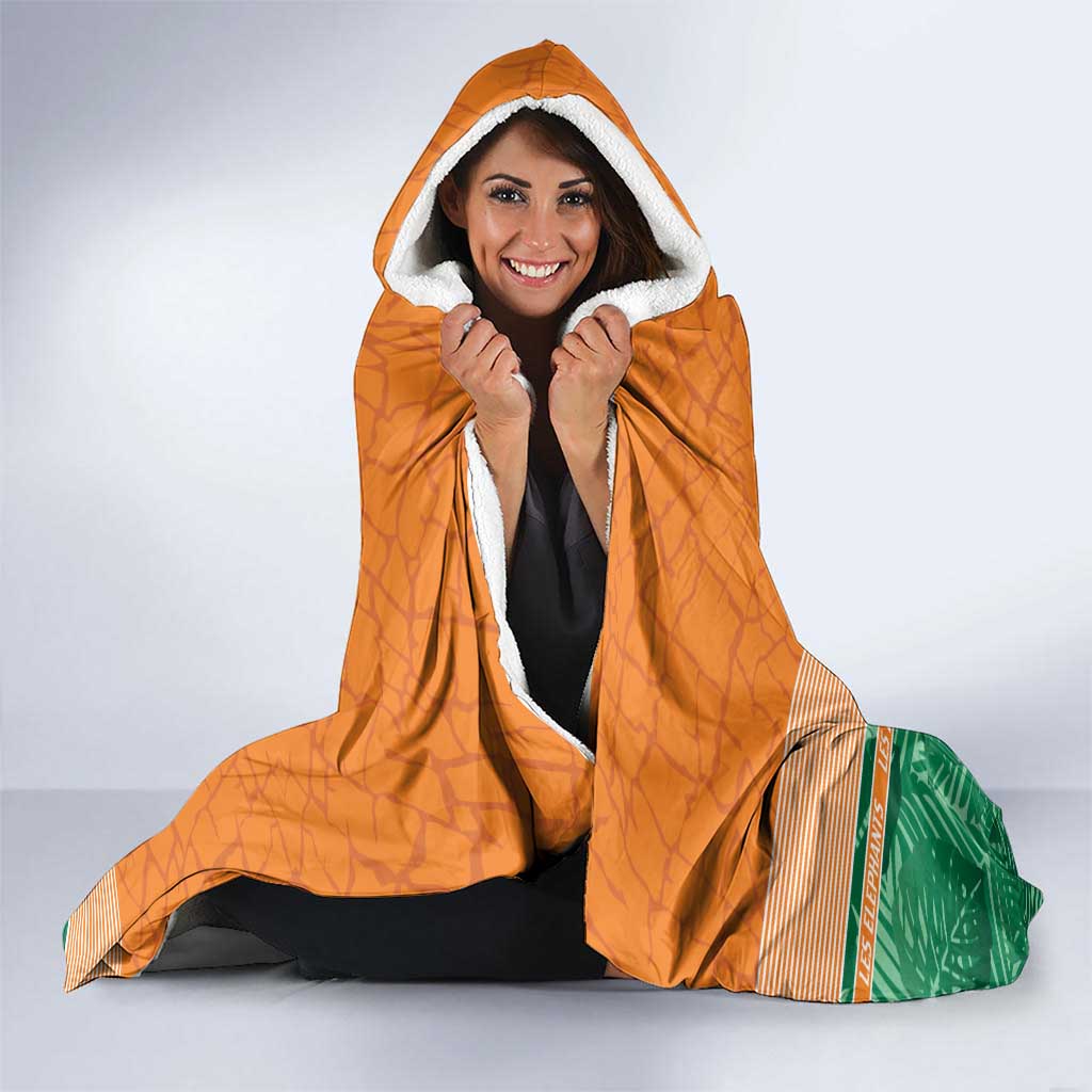 Ivory Coast Rugby Custom Hooded Blanket Allez Les Elephants