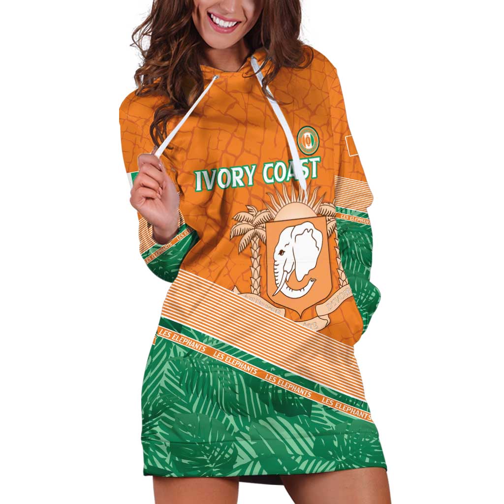 Ivory Coast Rugby Custom Hoodie Dress Allez Les Elephants