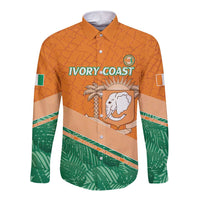 Ivory Coast Rugby Custom Long Sleeve Button Shirt Allez Les Elephants