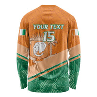 Ivory Coast Rugby Custom Long Sleeve Shirt Allez Les Elephants