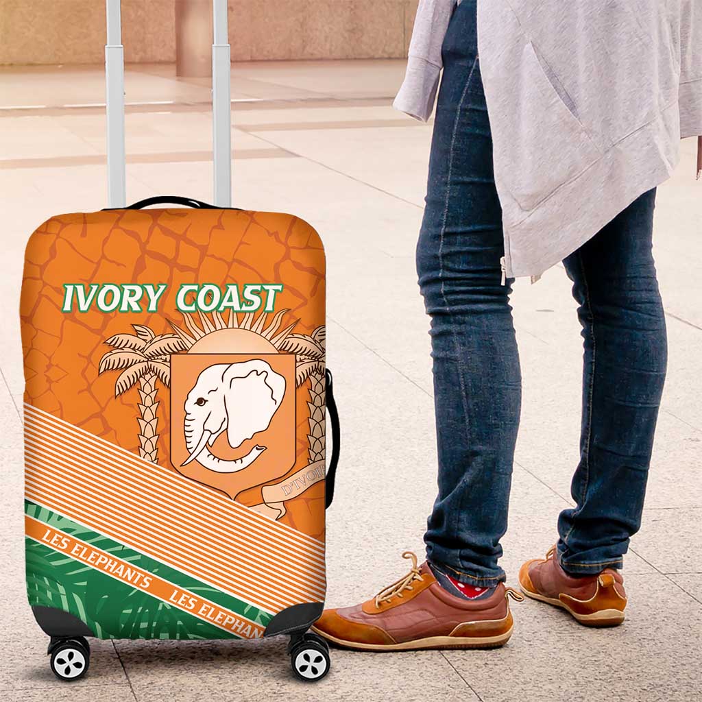 Ivory Coast Rugby Custom Luggage Cover Allez Les Elephants