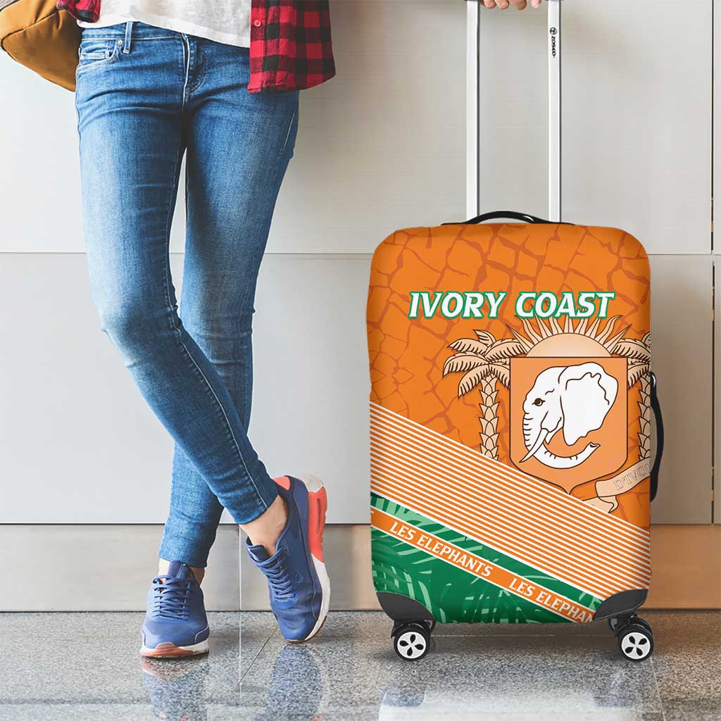 Ivory Coast Rugby Custom Luggage Cover Allez Les Elephants