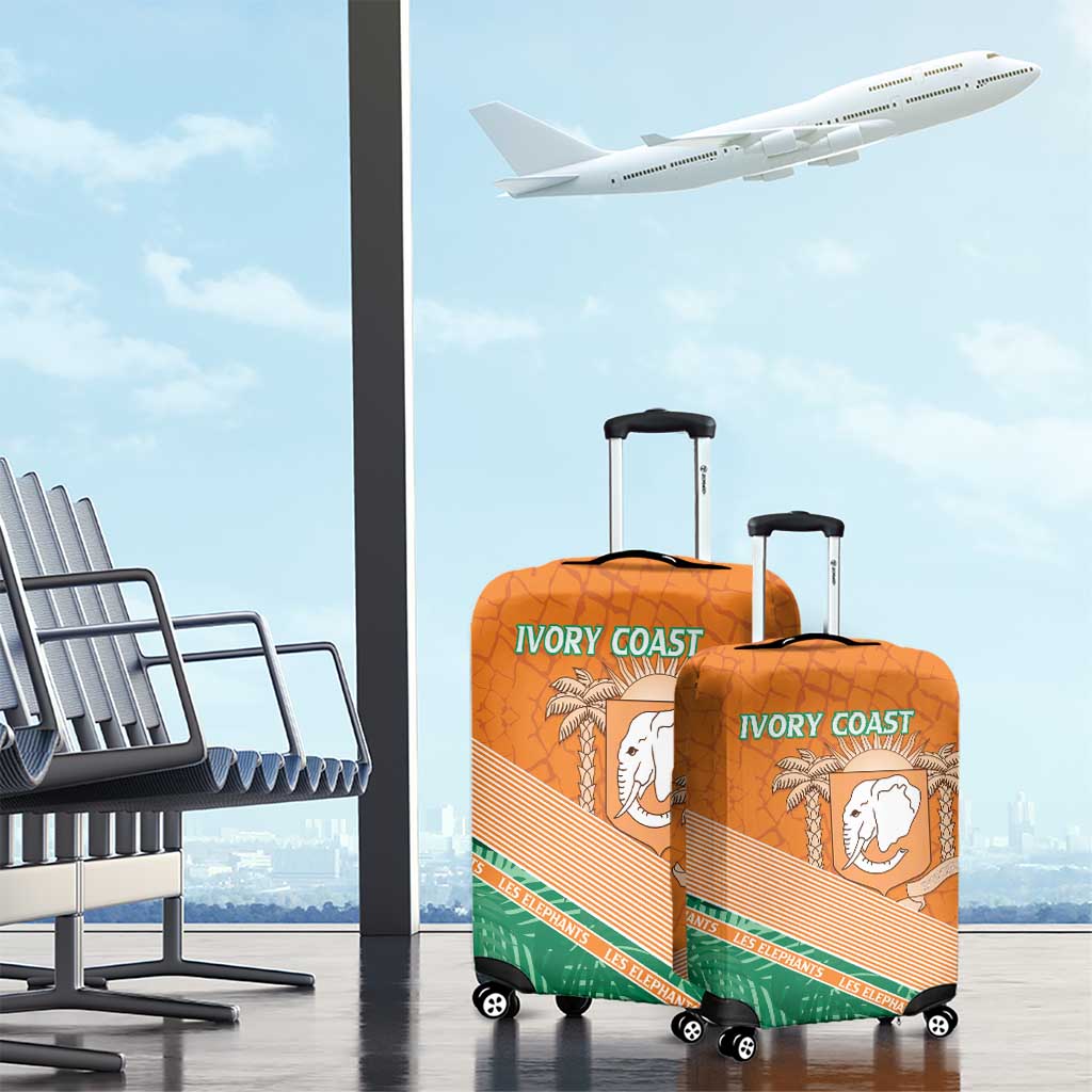 Ivory Coast Rugby Custom Luggage Cover Allez Les Elephants
