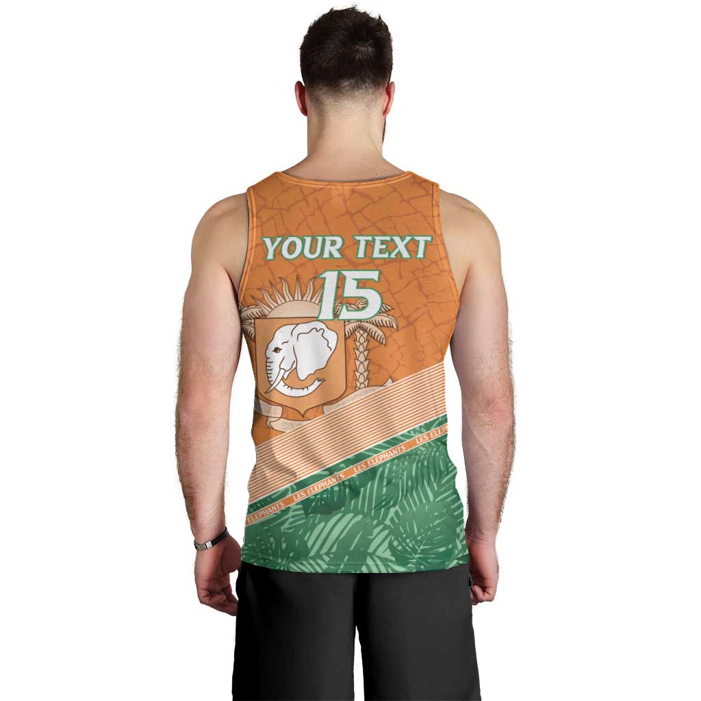 Ivory Coast Rugby Custom Men Tank Top Allez Les Elephants