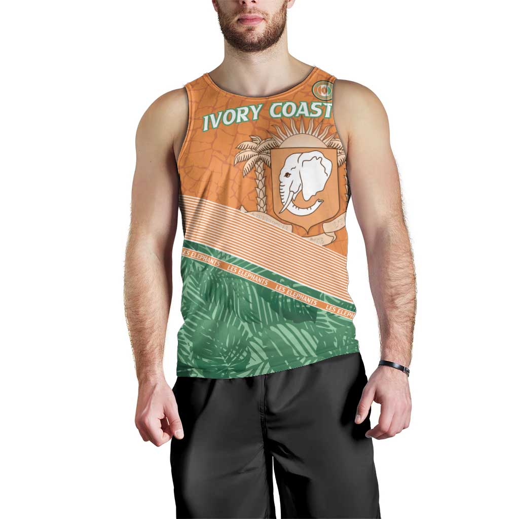 Ivory Coast Rugby Custom Men Tank Top Allez Les Elephants