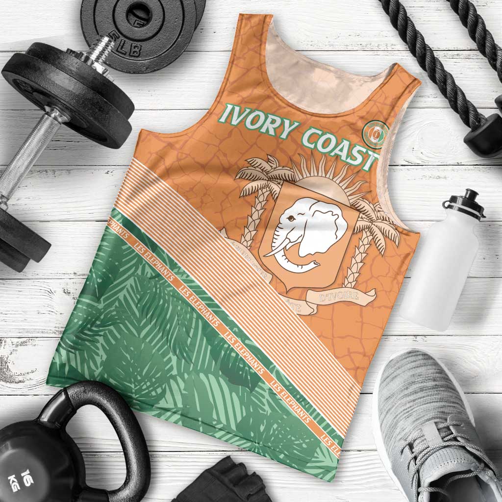 Ivory Coast Rugby Custom Men Tank Top Allez Les Elephants