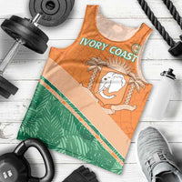 Ivory Coast Rugby Custom Men Tank Top Allez Les Elephants