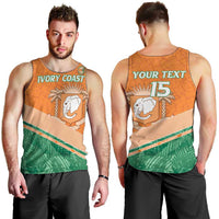 Ivory Coast Rugby Custom Men Tank Top Allez Les Elephants