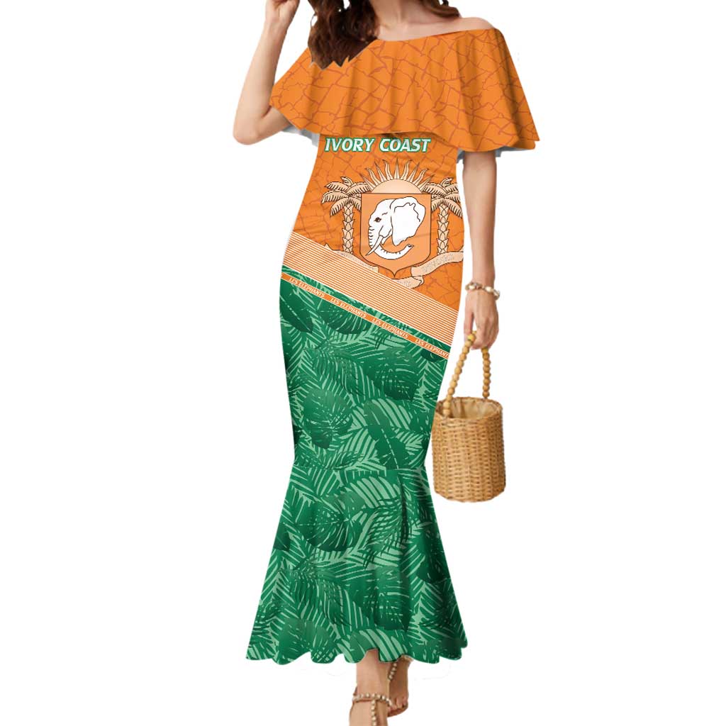 Ivory Coast Rugby Custom Mermaid Dress Allez Les Elephants