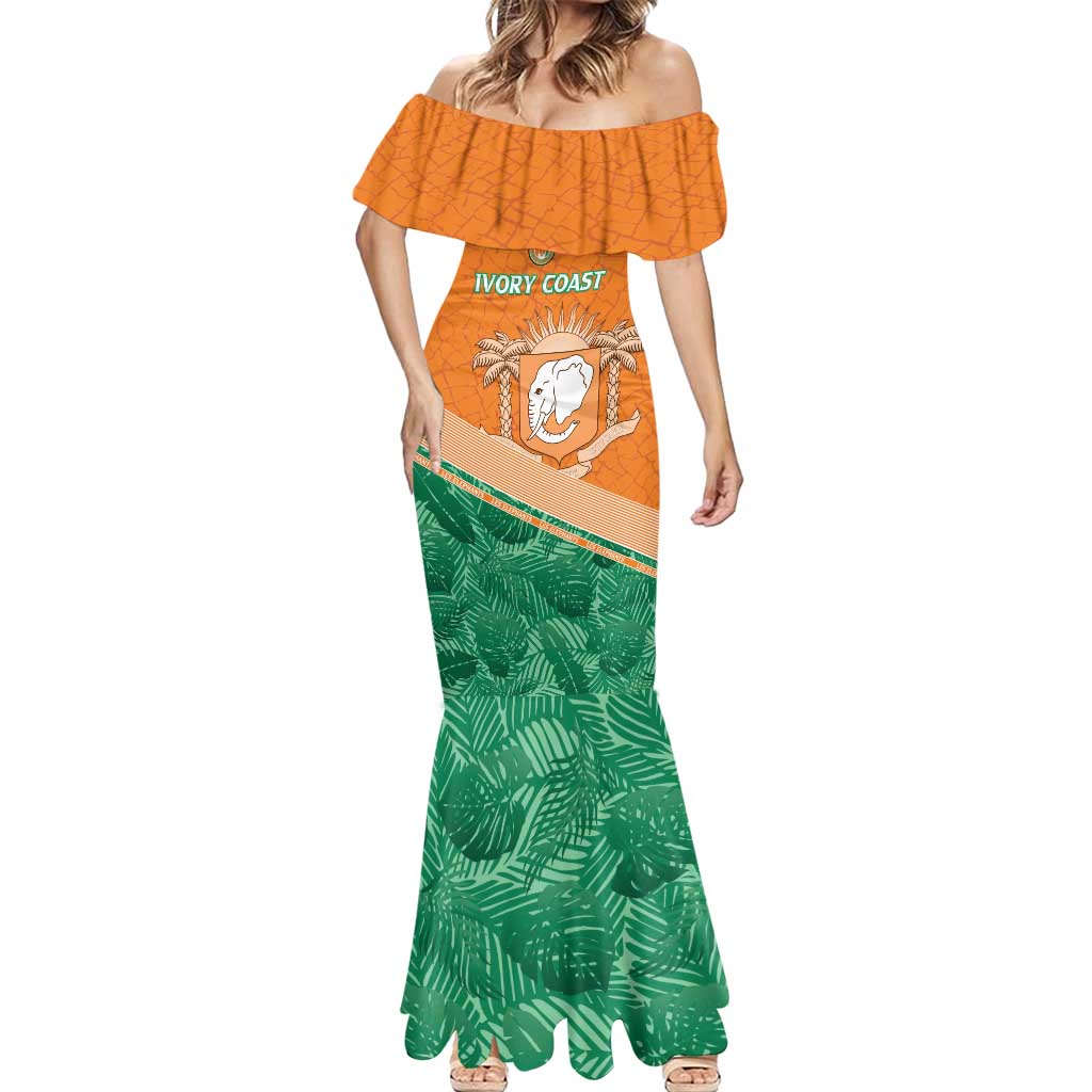 Ivory Coast Rugby Custom Mermaid Dress Allez Les Elephants